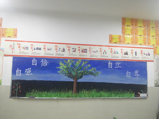 高中部开展主题板报评比活动